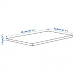 Полка, под беленый дуб, 100x58 см, KOMPLEMENT IKEA - фото 5