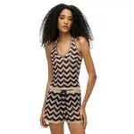 Футболка Superdry Zigzag Plunge Halter, бежевый - фото