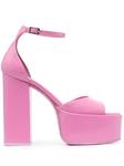 Paris Texas лакированные босоножки на платформе, розовый - фото