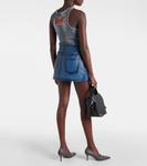 Кожаная мини-юбка lacaria Acne Studios, черный - фото 3