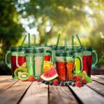 10 стаканов для питья Relaxdays, зеленый - фото 2