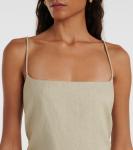 Льняное мини-платье Тамара SIR, оливковый - фото 4