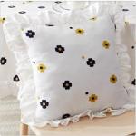 DUYHBAWRS Наволочка Nordic Leaf с кружевом - фото