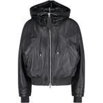 Застёгивающаяся на молнию худи-бомбер The Attico, чёрный - фото