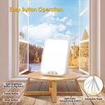 Лампа дневного света, лампа 10 000 люкс с функцией памяти, 4 таймера, лампа солнечного света без УФ-излучения с сенсорным управлением, бесступенчатое затемнение, складной держатель LAMON - фото 4