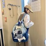 DCLOUD Тканевый рюкзак унисекс черно-синий, Black - фото 9