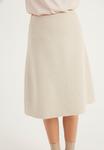 Бежевая юбка-миди в трапециевидную форму Herita, бежевый - фото 4