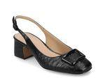 Туфли Journee Everlee Pump, Black Croc Print - фото