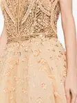 Вечернее платье с вырезом халтер и бисером Saiid Kobeisy, золотой - фото 5
