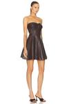 Платье мини Norma Kamali Strapless Grace, цвет Chocolate - фото 2