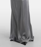 Сатиновое ками платье Victoria Beckham, Titanium - фото 6