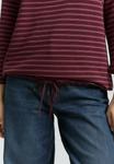 Топ TOM TAILOR STRUCTURED, Oxblood Red Stripe/Dark Red - фото 4
