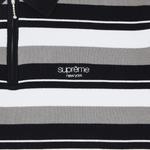 Поло Supreme Stripe Zip Long-Sleeve Polo, Black - фото 3