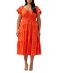 Ана Миди Платье Estelle Plus, оранжевый - фото