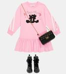 Платье из джерси с декором от Disney Monnalisa, Rosa Cipria - фото 2