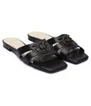 Тапочки кожаные Marli 09 Pinko, черный - фото 3