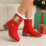 Милые пушистые рождественские ботинки Aikelylmon, 75 Red - фото 4
