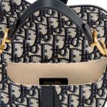 (WMNS) Мини-сумка Dior Saddle Bag 'Blue Oblique Jacquard' - фото 3