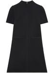 Courrèges твиловое платье мини А-силуэта, черный - фото