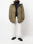 Пуховик с капюшоном SACAI, зеленый - фото 2