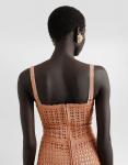 Вискозный бюстье-топ Dolce & Gabbana, коричневый - фото 5