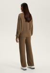 Брюки OYSHO KNIT STRAIGHT-LEG, Brown - фото 3