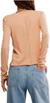 Футболка Free People Nova Tee Long Sleeve, цвет Peached Copper - фото 3