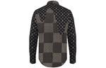 Рубашка мужская Louis Vuitton в клетку, черный - фото 2