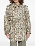 Пальто с эффектом змеиной кожи ISABEL MARANT, нейтральный - фото 2
