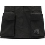 Мини-юбка карго с принтом логотипа Alexander Wang, черный - фото 3