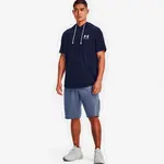 Худи Under Armour Rival Terry LC short sleeve, синий - фото 5