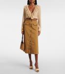 Роми 90 кожаные мюли Saint Laurent, Soft White - фото 3