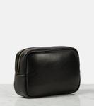 Стеганая кожаная косметичка Saint Laurent, черный - фото 4