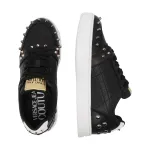 Кожаные кроссовки Versace, черный - фото 3