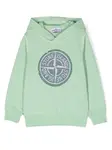 Худи с нашивкой-логотипом Stone Island Junior, зеленый - фото