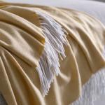 Одеяло бежево-желтое, 120х160 см Holmvi IKEA - фото 2