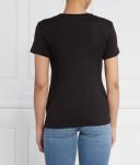 Футболка женская Calvin Klein Jeans облегающего кроя с логотипом бренда, черный - фото 4