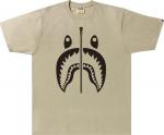 Футболка BAPE Bicolor Shark Tee 'Beige', кремовый - фото