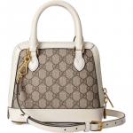 Сумка Gucci Horsebit 1955 Mini Top Handle, кремовый - фото 3