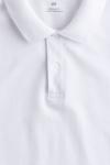 Футболка поло H&M Regular Fit Piqué, белый - фото 2