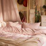 Комплект постельного белья Ikea Solfibbla, 2 предмета, 150x200/50x80 см, белый/красный - фото 6