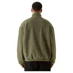 Свитер Urban Classics Oversized Teddy half zip, зеленый - фото 2