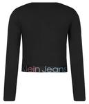 Толстовка укороченная Calvin Klein Jeans Regular Fit, черный - фото 2