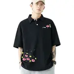 LINING Унисекс поло черное - фото 4