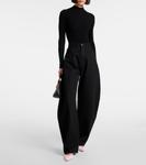 Кожаная косметичка Cube Alaïa, нуар - фото 4