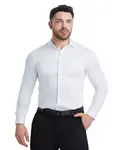 Сорочка Slim Fit из сатина Solid Perry Ellis, белый - фото 5