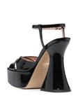 Moschino лакированные босоножки на платформе, черный - фото 3
