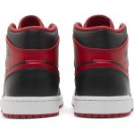 Кроссовки Nike Air Jordan 1 Mid (черно-красная расцветка) - фото 4