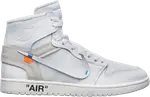 Кроссовки Off-White x Air Jordan 1 Retro High OG White 2018 Sample, белый - фото