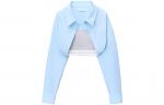 Рубашка Cropped Bolero Top Alexander Wang, Teal - фото
